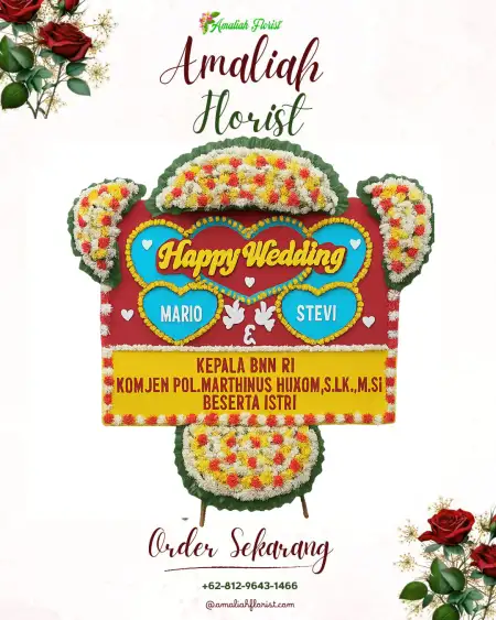 Papan Bunga Pernikahan Tarik